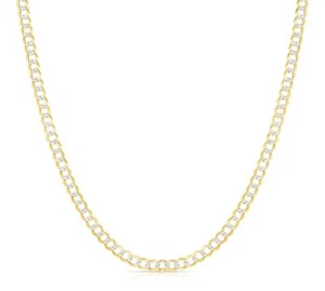 Floreo 10k Bicolor 4,5mm Lite Curb Cuban Chain Halskette - Bild 1 von 4