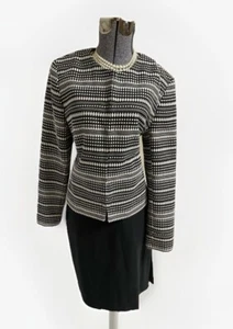 Banana Republic Skirt Suit Size 14 Two Piece Set Pockets Power Suit Cotton Wool - Picture 1 of 23
