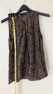 Women's The Kooples Animal Print Silk Zipper Top Cami Sleeveless Jungle Size S - Image 1 of 4