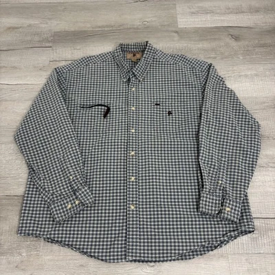 Vintage Madison Creek Blue Plaid Long Sleeve Fishing Button Up Mens 2XL - Image 1 of 4