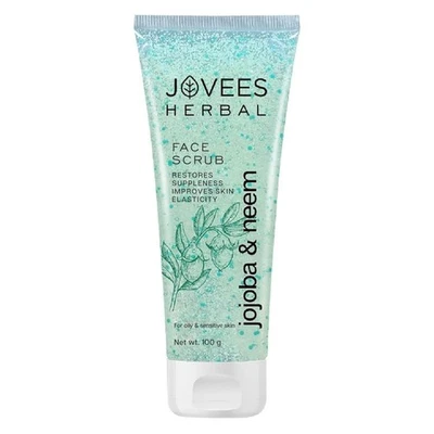 Jovees Herbal Jojoba And Neem Face Scrub For Oily Sensitive Skin 100g - Image 1 of 4