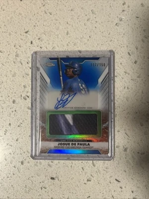 2025 Topps Pro Debut JOSUE DE PAULA Blue - Game Worn Patch Auto #/150  Dodgers - Image 1 of 2