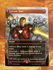 MTG Borderless Galvanic Blast Secret Lair: x Marvel's Iron Man!! - Picture 1 of 2