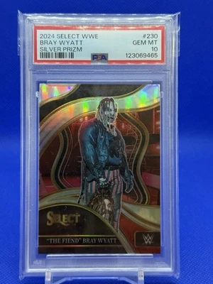 The Fiend Bray Wyatt 2024 Panini Select WWE PSA 10 Ringside Silver Prizm POP 1 - Image 1 of 2
