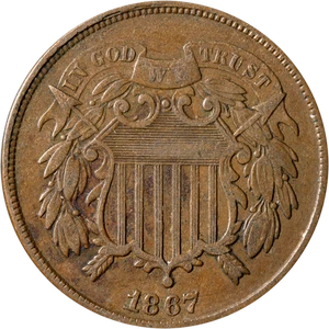 1867 Two (2) Cent Piece Great Deals From The Executive Coin Company - Picture 1 of 2