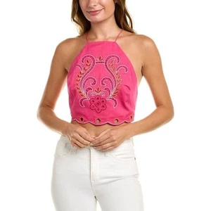 Top Kiki Halter Sachin & Babi-nuovo con etichette-fucsia ricamato taglia:2 Ret$225 *BELLISSIMO* - Foto 1 di 7