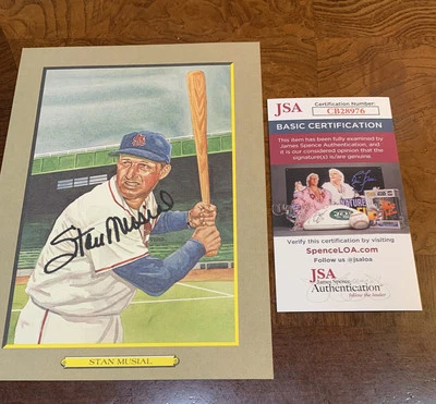 Stan Musial Perez Steele Great Moments Auto Signed JSA - Image 1 of 2