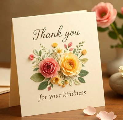 HAPPINESS_14 Thank You Card Printable | Floral Watercolor Digital Download | Gift Card