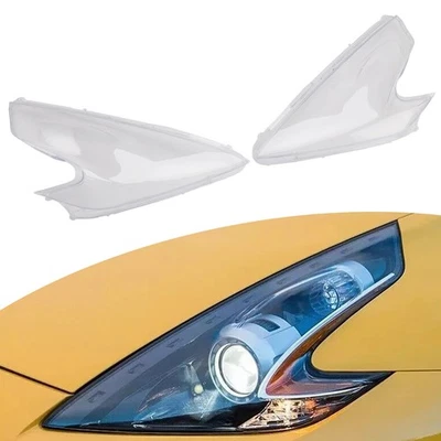 🚖2Pcs Front Headlight Lens Cover For Nissan 370Z 2009-2021 Replace US - Image 1 of 4