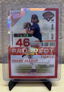 Biglietto Chase Allsup 2024 Panini Prospect Edition Red Ice Holo Parallel - #75 - Foto 1 di 2