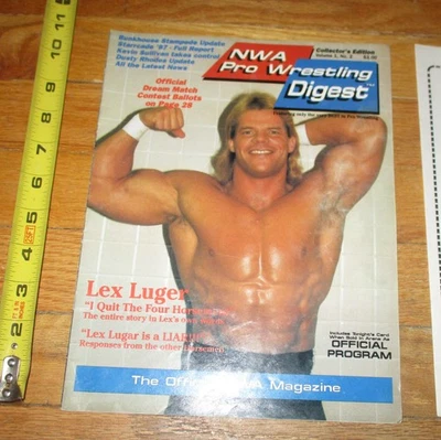 14 de febrero de 1988 NWA Digest Vol 1 #2 Chicago Wrestling Program Lex Luger Ross WWE Foto 1 de 4