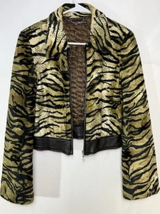 Vintage Miss Sixty Luxury Tiger Print furry jacket, Size S, Great Condition! - Picture 1 of 7