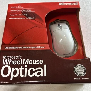 Microsoft Wheel Mouse Optical 1.1A USB And PS-2 Compatible - Picture 1 of 2