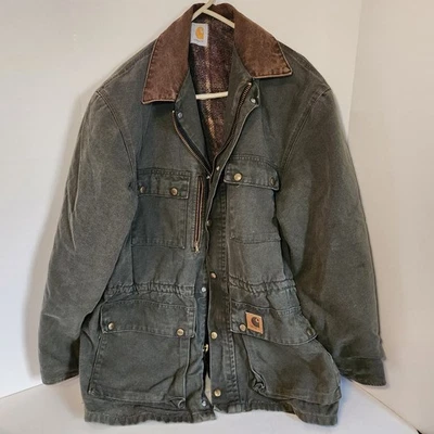 Vintage Carhartt Chore Jacket Wool Lined Mens Large - Image 1 of 4