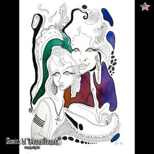 Wall Art Watercolor Painting Drawing 2 Ladies Well Known Artist Celebrity Famous - Picture 1 of 24