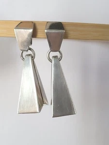 Rare Salvador Teran Sterling Silver Mid Century Modern Earrings - Bild 1 von 6