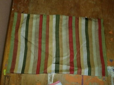 Crate & Barrel - "Ribbon Pillow - Green/Red/Gold" 13"  X 20" Pillow Cover - Image 1 of 4