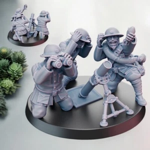 WW2 Chinese NRA Infantry Mortar Team -3 Figures 28mm Wargames Collectors - Picture 1 of 2