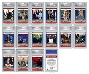 DONALD TRUMP 45th U.S. President OFFICIAL 1st Term 15-Card Set - ALL GEM-MINT 10 - Picture 1 of 3