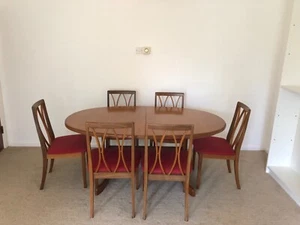 G-Plan Mid Century Oval Extending Fresco Dining Table & 6 Chairs - Picture 1 of 9