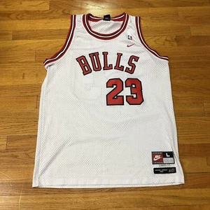 VTG Team Nike Michael Jordan Chicago Bulls Rookie Stitched Jersey Retro Large - Picture 1 of 9