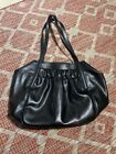 Elizabeth and James Gather Black Square Bucket Buttery Soft Faux Leather Handbag
