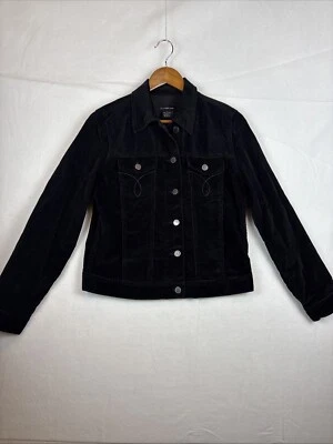 Chaqueta de Pana Negra Calvin Klein Jeans M Mediana Estilo Tradicional Usada en Excelente Condición Occidental Foto 1 de 4