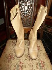 Double H Women's Tan Leather Western Cowboy Boots Size 8B QUALITY!