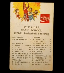 Programma Basket Vintage Coca Cola Vidalia Liceo 1972-73 Segnale Arbitro - Foto 1 di 3