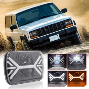 DOT 5X7" 7X6" LED Headlight Turn signal DRL Projector For Jeep Cherokee XJ/YJ/MJ - Picture 1 of 12