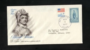 Primera Dama Abigail Adams Weymouth, Massachusetts 1977 Cubierta en caché - Imagen 1 de 1