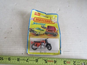 VINTAGE MATCHBOX SUPERFAST MOTORCYCLE #18 HONDARORA BIKE ORANGE BLACK - Picture 1 of 4