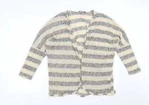 Primark Womens Beige V-Neck Polyester Blend Cardigan Size M - Picture 1 of 12