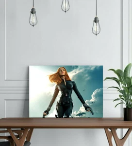 BLACK WIDOW 2-FRAMED CANVAS WALL ART SUPERHERO PICTURE PAPER PRINT- MARVEL - Picture 1 of 12