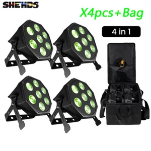 4PZ SHEHDS GlamoPar LED 7x12W RGBLAC 6in1 Par Luci per Feste con o Borsa a Mano - Foto 1 di 44