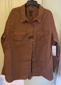 Riders by Lee  Women's Long Sleeve Button Front Solid Twill Shirt, XL, NWT - Picture 1 of 6