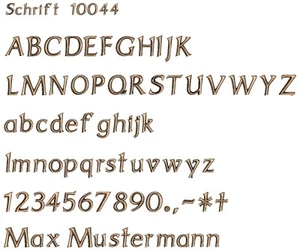 🪦 Grabschrift Bronze/Alu • Schriftart 1044 • Einzelbuchstaben Steinmetzqualität - Bild 1 von 5