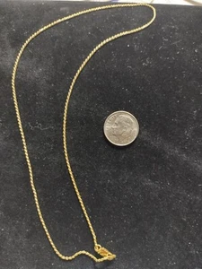 16" Gold Over Sterling Silver Rope Chain - Picture 1 of 3