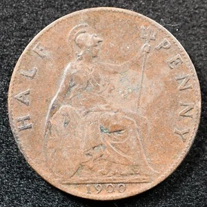 Great Britain 1/2 Penny 1900, Coin, Inv#E334 - Picture 1 of 2