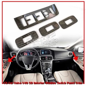 2012up Fit For Volvo V40 Hatchback Interior Window Switch Panel Trim Carbon - Bild 1 von 7