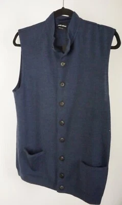 Suéter Top Giorgio Armani Azul Sólido Tejido 100% Lana 38 EE. UU. 48 UE NUEVO Foto 1 de 4