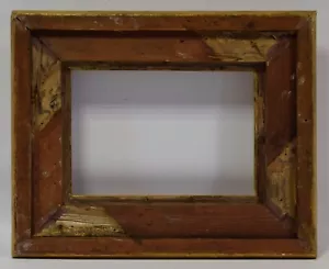 Um 1900 Alter Holzrahmen im Originalzustand mit Goldfarbe Falzmaße: 33x23,5 cm - Bild 1 von 8