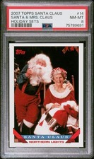 2007 TOPPS SANTA CLAUS HOLIDAY SETS Santa & Mrs. Claus #14 PSA 8 NM-MT