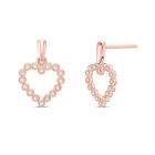 Pink Gold Heart Earrings