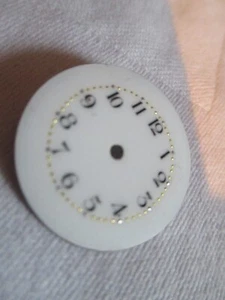 Taschenuhr Ziffernblatt Emaille Uhrwerk ab Jahr 1880 d= 23/24 mm Ersatzteil - Bild 1 von 2