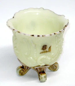 NORTHWOOD LOUIS XV footed CUSTARD glass footed SPOONER - Picture 1 of 5
