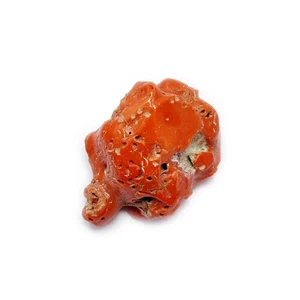 Natural Italian Coral Rough, Turtle Design, Mediterranean Antique Sea Red Coral - Picture 1 of 4