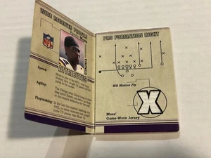 2002 FLEER PLATINUM RANDY MOSS 104/250 INSIDE THE PLAYBOOK JERSEY BOOKLET SP Z2 - Picture 1 of 3