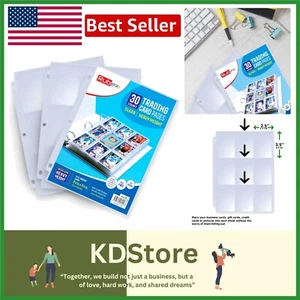 540 Bolsillos Fundas para Tarjetas Carpeta Hojas Tarjetas de Béisbol Fundas Páginas para 3 Anillos... - Imagen 1 de 10