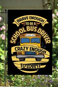 Bandera de jardín para conductor de autobús escolar* Doble cara * Calidad superior - Imagen 1 de 1